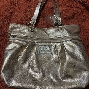 Coach Metallic Gold Shoulder Bag